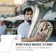 thumbnail image 4 of Saxo de metal Sax Clamp-On Clip bajo Clarinete Música Clamp Trompeta Lyre Marching Music Clip, 4 of 4