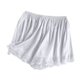 thumbnail image 4 of Bmisegm Pajama Shorts Women Scalloped Lace Lightweight Home Sleepwear Bottoms Casual Womens Shorts Grey_002 XL, 4 of 5