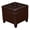 Brown, variant on 18" Square Storage Ottoman with Wheels, Faux Leather Tufted Footstool, Rolling Foot Rest for Living Room, Bedroom, Black