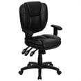 thumbnail image 2 of Kingfisher Lane Leather Mid-Back Ergonomic Office Chair in Black, 2 of 4