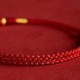 thumbnail image 5 of RUISINERY Gold Beads Red Cord Bracelet for Friendship Adjustable Hand-Woven Bangle Good Luck Bangle New Year Accessories, 5 of 7