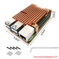 thumbnail image 1 of Ventiladores Dobles Cnc Caja De Aleación De Aluminio Carcasa De Metal De 4 Colores Con Disipadores De Calor Para Raspberry Pi 4B 4 Modelo B Scienceny EL012897-00, 1 of 2