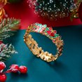 thumbnail image 5 of NICKSUN Christmas Enamel Stretch Bangle Bracelet for Women, Reindeer Candy Cane Gift Box Bell Statement Bracelet, Festive Xmas Holiday Costume Jewelry for Party Christmas Gift Stocking Stuffer, 5 of 7