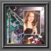 Oboe, Marching or Concert Band Personalized Picture Frame, 10X10 3508