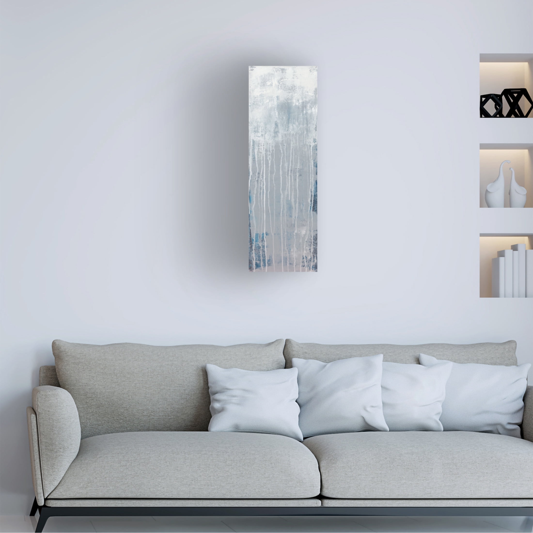 Canvas Wall Art - Hilary Winfield 'Asthenosphere 11 Canvas 1' Wall Art for Living Room, Bedroom, or Office Décor by Trademark Fine Art - 16 x 47 Inches