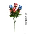thumbnail image 4 of Yhmxh Patriotic Artificial Flowers 13.7" Red White and Blue 4th of July Flower Stars & Stripes Roses Bulk Memorial Cemetery Flowers for Veteran Independence Day Table Centerpiece Home Decor 1 Pcs, 4 of 7