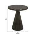 thumbnail image 5 of Benjara Riot 19 Inch Plant Stand Table, Round Top, Triangle Pedestal, Metal, Black, 5 of 5