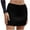 Black, variant on yillto Knit Mini Skirts for Women's Stretchy Elastic High Waist Slim Short Ribbon Skirt Clothes