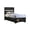 Black, variant on Vino Twin Size Panel Bed with 2 Storage Drawers Acrylic Glitter White