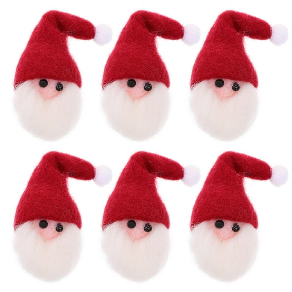 COSMOBETTY Diy Handmade Christmas Decor Set 6pcs Santa Claus Felt Decor For Art Projects