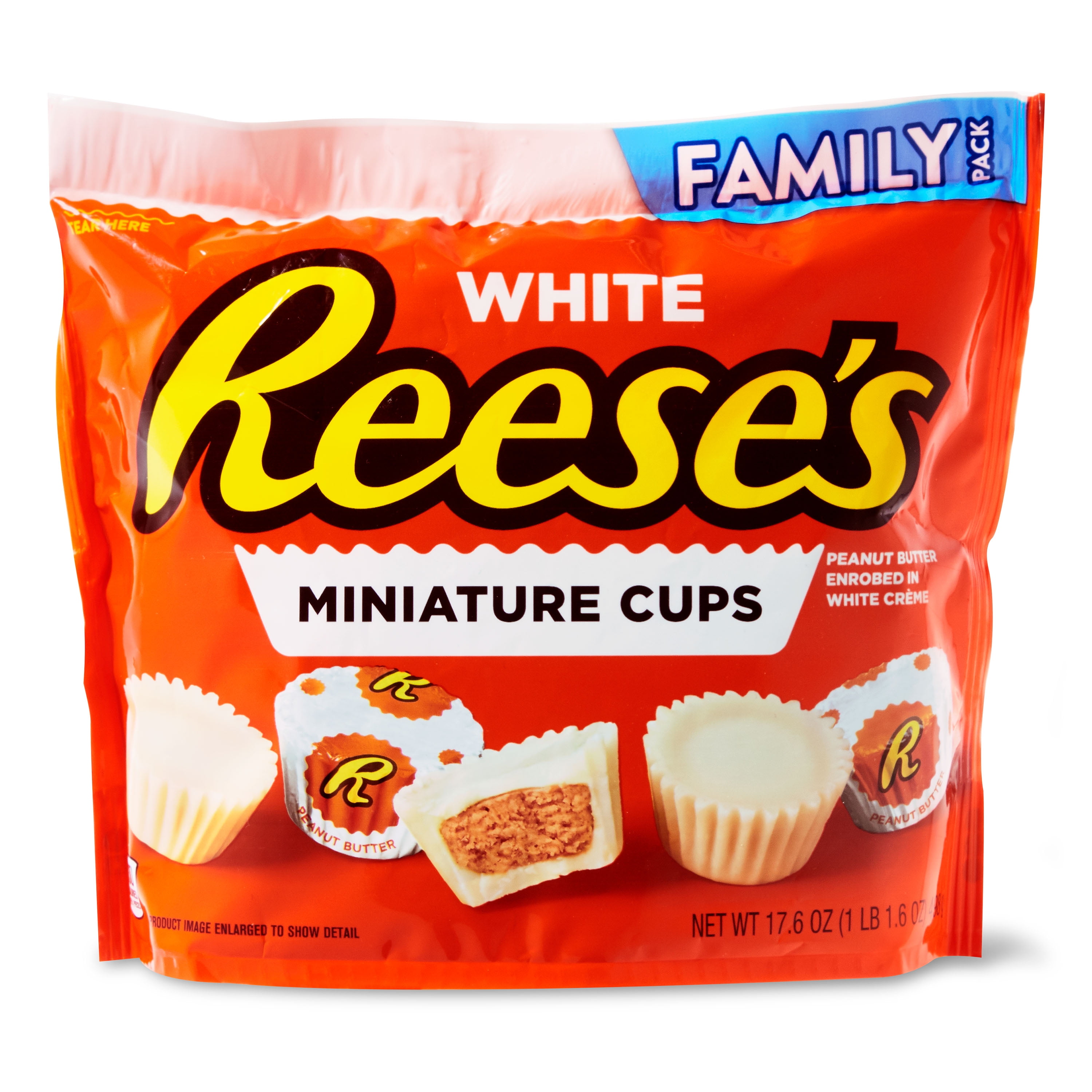 Reese's White Miniature Peanut Butter Cups, Family Pack, 17.6 oz ...