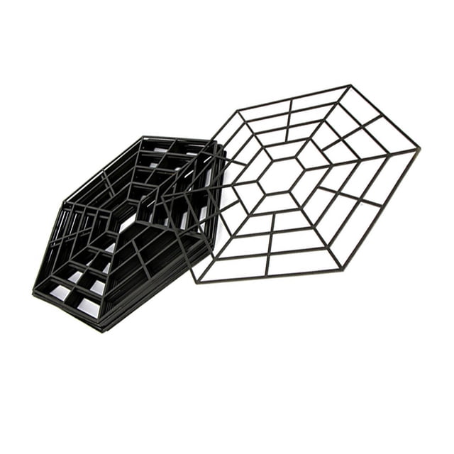 Maoww 10 Pieces Hexagonal Shaped Pond Fish Guard Mesh Net Protector Protective with Connecting Hook Cover Garden Outdoor Fishing