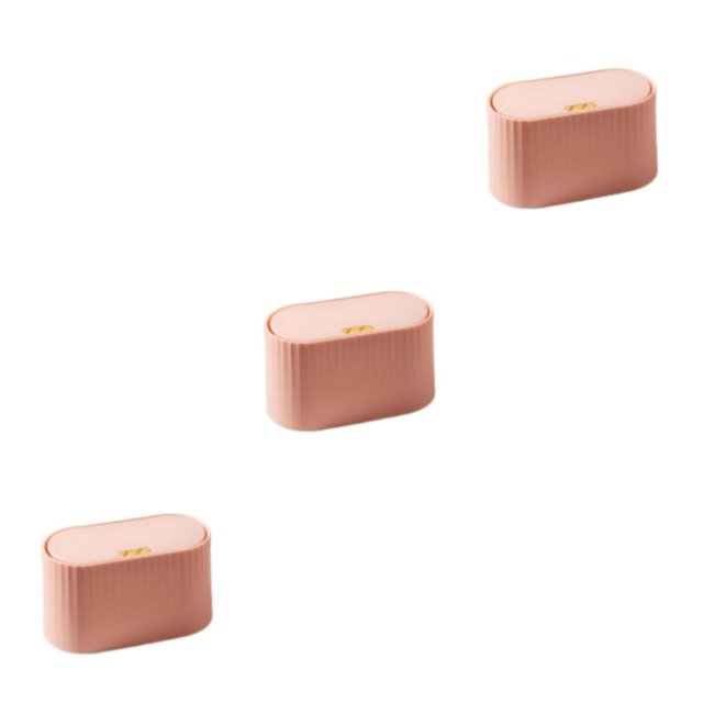 Maytalsory Practical And Convenient Countertop Bathroom Waste Bin For Easy Disposal Multi-purpose Ergonomic light wine red 3Set