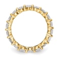 thumbnail image 2 of 14K Yellow Gold Ring Band Eternity Diamond Round Polished Shared Prong 3ct , Size 7, 2 of 4