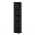 thumbnail image 2 of Furinno Econ 5-Tier Freestanding Corner Shelf Bookcase, Bookshelf, Espresso, 2 of 6