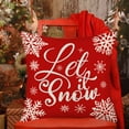 thumbnail image 2 of Let It Snow Red Throw Pillow Covers Christmas Xmas Snowflake Outdoor Decor Cotton Linen Pillow Cases Cushion Cover Square Winter Pillow Sham for Sofa Couch 18x18 Inch(Let it Snow), 2 of 5