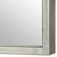 thumbnail image 3 of 38 Inch Wood Wall Mirror, Moroccan Style, Antique Silver, Saltoro Sherpi, 3 of 5