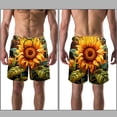 thumbnail image 3 of luoweisi Men's Beach Shorts Quick Dry Swim Trunks with Mesh Lining Sunflower 2XL, 3 of 5