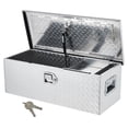 thumbnail image 1 of DSstyles 30 Inch Aluminum Truck Tool Box, Truck Bed Storage Box with Security Lock and Wider Handles, Heavy Duty Waterproof Tool Box Organizer Chest for Pick Up Truck Rv Trailer - Silver, 1 of 8