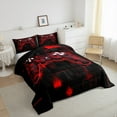 thumbnail image 3 of Manfei Game Console Full Size Comforter Sets,Gamer Gaming Bedding Comforter Set,Red Black Grid Bedding Sets,Breathable Bedroom Decorative Reversible,3 Pieces, 3 of 8