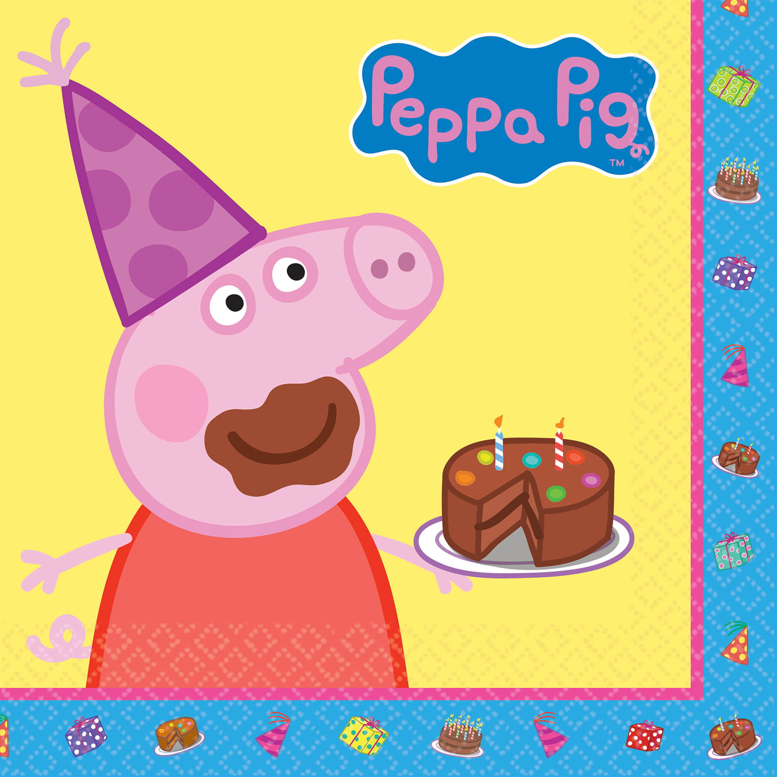 16 33cm Luncheon lunch Napkins pregnancy PEPPA PIG GEORGE KIDS BIRTHDAY PARTY 