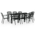 thumbnail image 6 of vidaXL 7 Piece Patio Dining Set Steel Black, 6 of 22