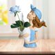 thumbnail image 3 of Estatuil creativa para niña, jarrón, estatua para el hogar para decoración del dormitorio de estar, adorno de cumpleaños Azul Macarena Jarrón de estatuilla de niña, 3 of 4