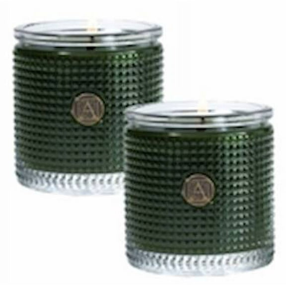 SMELL OF THE TREE - SET of 2 Aromatique Textured Glass Scented Jar Candle