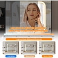 thumbnail image 4 of Vanity Desk with Sliding Mirror & LED Lights, Makeup Vanity Set with 4 Drawers, Stool, Power Outlet, Open Shelves, 3 Color Adjustable Lighting Modes for Bedroom, 4 of 7