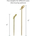 thumbnail image 2 of 1596, Bamboo Cocktail Picks Skewers for Appetizer Snack Sandwich Finger Food Tapas Fruit Kabob BBQ Hors D\‘oeuvre Twisted End Knotted Bamboo Sticks, 4 inch, 50pcs, 2 of 5