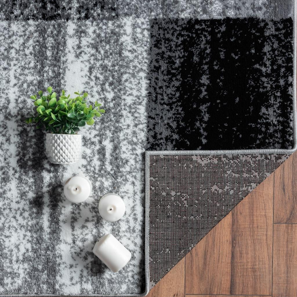Luxe Weavers Art Deco Abstract Geometric Gray 2x7 Area Rug for Living Rooms