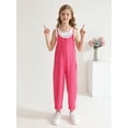 thumbnail image 6 of Girls Boys Overalls Kids Casual Sleeveless Jumpsuit One Piece Rompers with Pockets 5-14 Years, 6 of 7