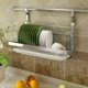 thumbnail image 2 of Wall-Mounted Foldable Dish Rack, Stainless Steel, Space-Saving, 2 of 4