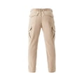 thumbnail image 4 of HKYNLAG Men's Tactical Cargo Pants Relaxed Fit Quick Dry Ripstop Waterproof Stretch Outdoor Hiking Pants with Multi Pockets Khaki L, 4 of 8