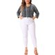 thumbnail image 2 of Blusas de mujer de tallas grandes Agnes Orinda, camiseta de punto de cuello en V y manga 3/4, blusas boho a rayas 1X negra, 2 of 5