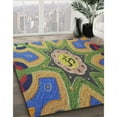 thumbnail image 3 of Ahgly Company Machine Washable Indoor Square Transitional Brass Green Area Rugs, 6' Square, 3 of 7