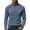 Blue, variant on TOUMENY Men Half Zip Sweater Long Sleeve Slim Casual Knit Pullover Stand Collar Solid Raglan Fall Winter Workout Tops Blue L