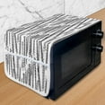 thumbnail image 1 of Abstract Microwave Oven Cover, Art Illustration of Automobile Tire Tracks Depicted in Grunge Style, Water Resistant Organizer with Pockets for Kitchen, 36" x 12", White and Charcoal Grey, by Ambesonne, 1 of 4