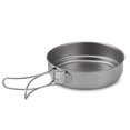 thumbnail image 3 of 1100ML / 1600ML Titanium Pot Pan Set Super Lightweight Camping Cookware Set Portable Cooking Tool with Folding Handle, 3 of 6