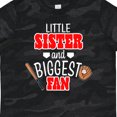 thumbnail image 4 of Inktastic Little Sister and Biggest Fan Baseball Glove and Bat Girls Toddler T-Shirt, 4 of 5