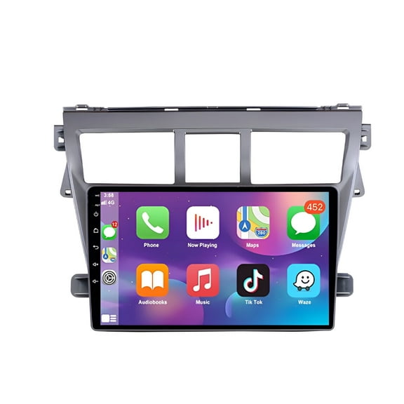 HUOEPU Car Radio Stereo for Toyota Yaris Vios 2007-2012, Android 13 Wireless Carplay and Android Auto GPS WiFi 9 Inch Touch Screen Bluetooth FM EQ SWC Backup Camera,2 32G