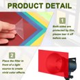 thumbnail image 3 of 5 Pcs Color Correction Gel Light Filter Transparent Film 11.7 x 8.3 Inch, Red, 3 of 6
