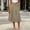 Khaki, variant on WQNVRNR Womens Max Skirt- Pleated Elastic Waist Casual Zip Button Summer A-Line Long Skirts White Size XL