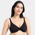 thumbnail image 3 of Fruit of the Loom Women's Premium Cotton Stretch Unlined Underwire Bra Color:Black, Size S-XL+, 3 of 6