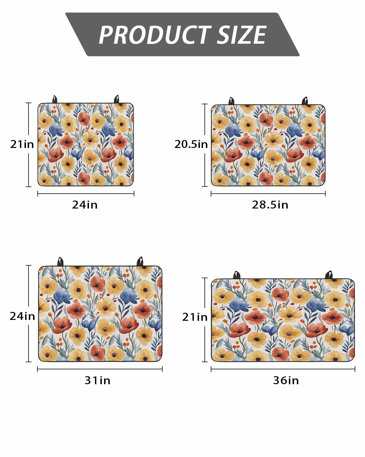 Stove Top Covers for Electric Stove 28.5x20.5 Inches, Spring Floral Heat Insulation Fireproof Glass Cooktop Protector, Red Yellow Blue Summer Botanical Countertop Stovetop Cover for Kitchen