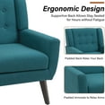 thumbnail image 4 of UIXE Accent Chair Modern Upholstered Armchair for Living Room Comfy Single Sofa Seats, Light Blue, 4 of 7