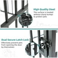 thumbnail image 3 of MEETWARM Large Outdoor Dog Kennel, Metal Heavy Duty Outdoor Indoor Pet Playpen, Anti-Rust Outdoor Dog Fence Dog Pens with Anti-UV & Waterproof Top Cover and Secure Lock for Backyard, 6'L x 6'W x 6'H, 3 of 8