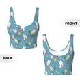 thumbnail image 6 of Rateoe Rabbit And Balloon Print Womens' Sports Bras Scoop Neck Sports Vest- Padded U Back Seamless High Impact Support, 6 of 7