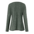 thumbnail image 6 of felwors Women's Fall Long Sleeve Henley Shirts Button Down Ribbed Sweaters Casual Tunic Tops Green, L, 6 of 6