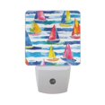 thumbnail image 6 of Yayeee LED Plug in Night Light for The Home with Auto Dusk to Dawn Light Sensors, 2 Pack, Yellow Hand Drawn Sailboats, 6 of 6